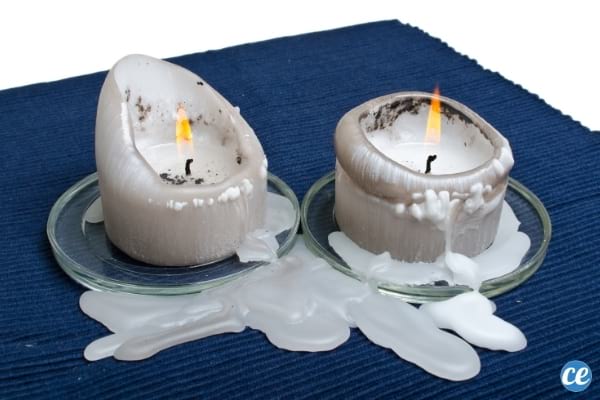bougie qui coule sur une nappe comment détacher