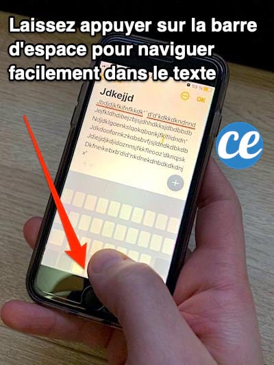 Utilisez le clavier comme trackpad pour corriger facilement une faute