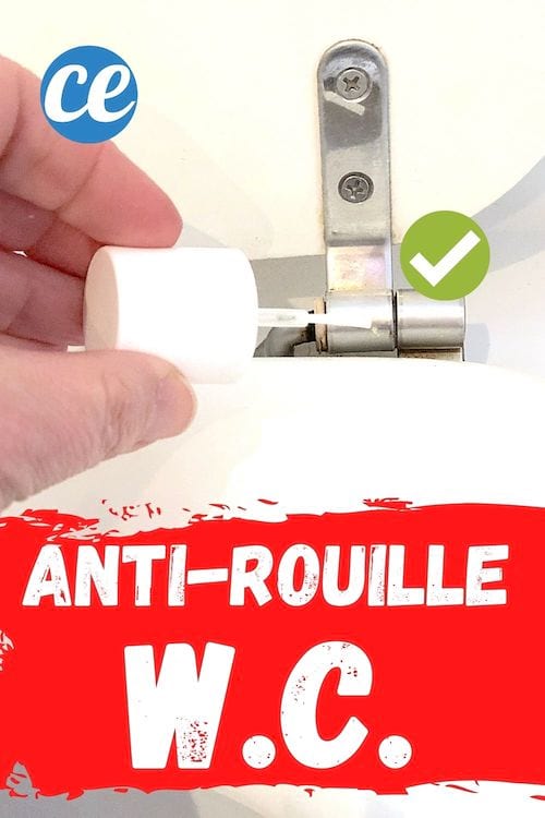 Mettre du vernis sur les vis des WC pour éviter la rouille