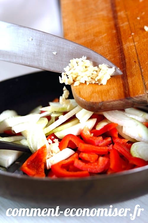 Pour un goût plus léger, ajoutez votre ail en début de recette.