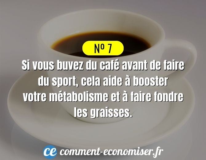 Boire du café avant de faire du sport booste le métabolisme.