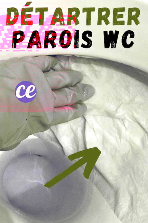Du papier sopalin sur les parois des wc pour détartrer