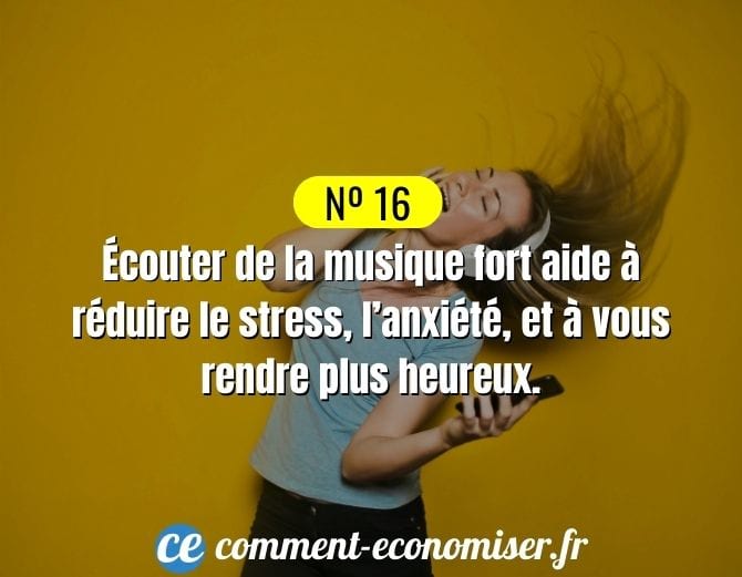 Écouter de la musique à un volume fort aide à réduire le stress.