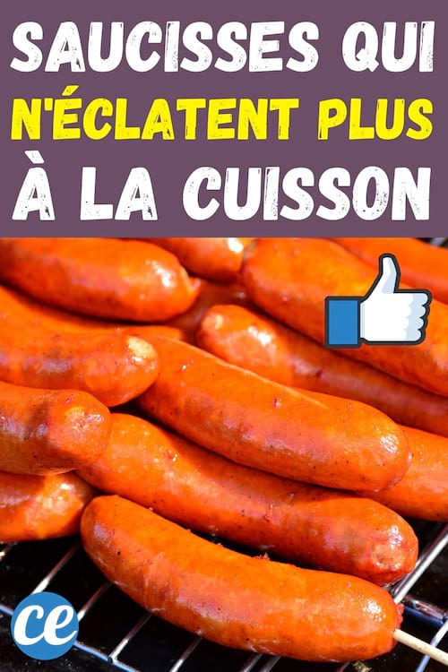 saucisses cuites au barbecue qui n'éclatent pas
