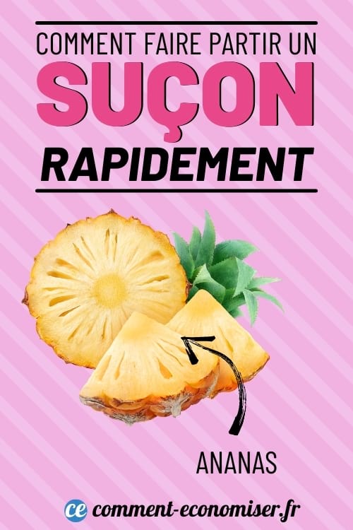 Utilisez une tranche d'ananas pour faire partir un suçon plus rapidement.