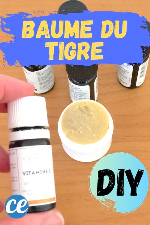 Un pot de baume du tigre DIY avec des flacons d'huile essentielle