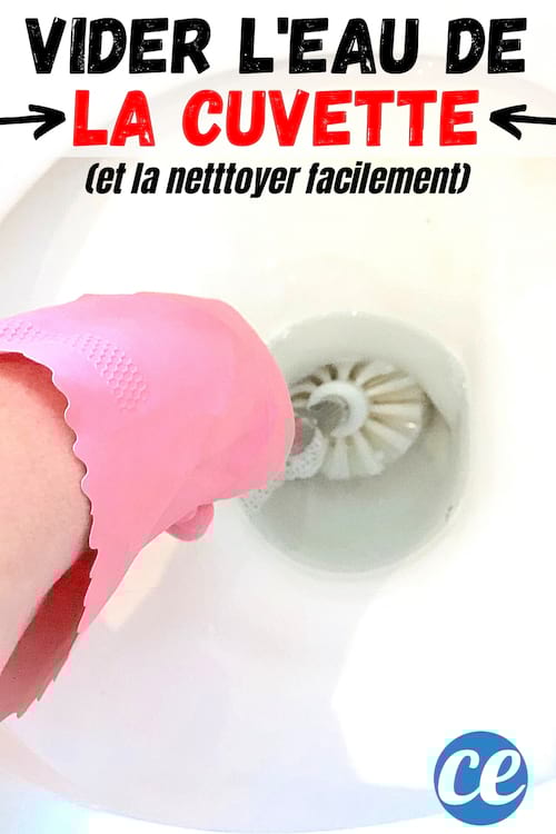 Une brosse à WC pour vider la cuvette des toilettes facilement