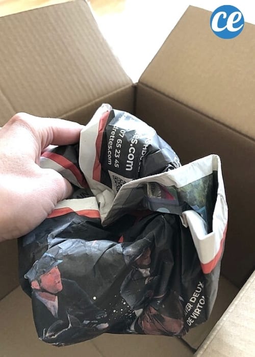 objet emballé dans du journal