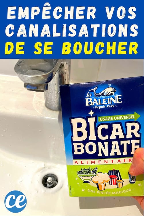 Du bicarbonate de soude dans le lavabo pour éviter de boucher les canalisations