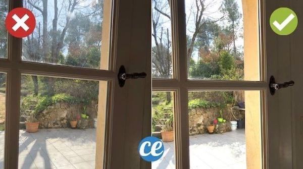 vitres propres et sales avant et après