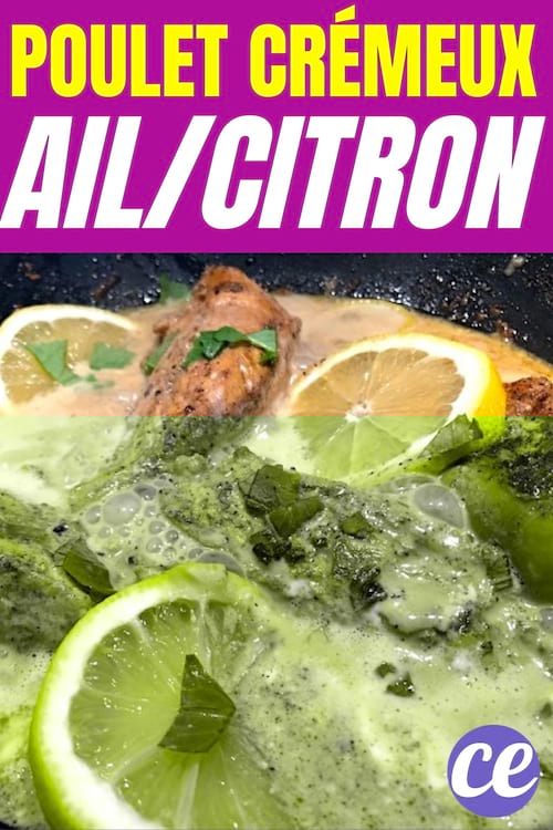 La recette facile et rapide du poulet crémeux à l'ail et citron