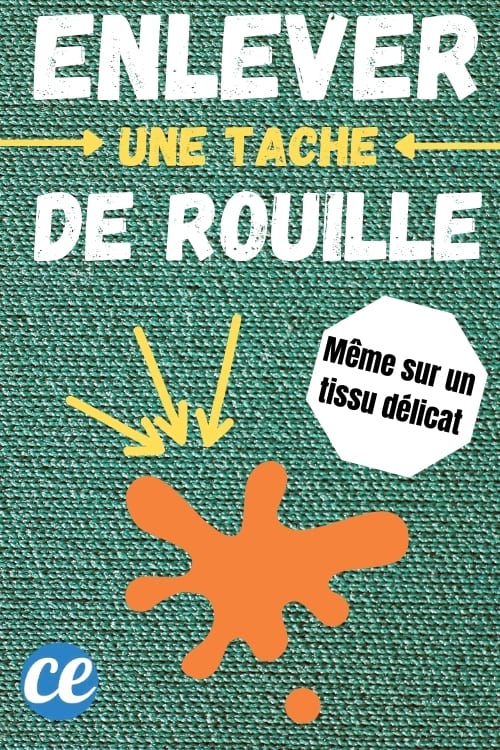 tissu taché avec de la rouille