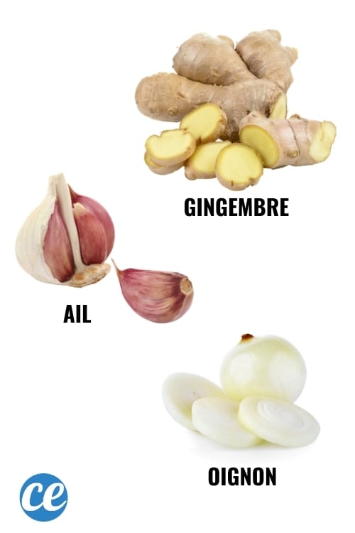 Pour stopper la chute des cheveux, frictionnez votre cuir chevelu avec du jus d'oignon, d'ail ou de gingembre.