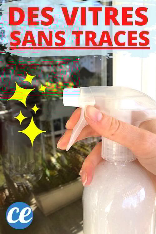 Une spray vaporisateur blanc pour laver les vitres sans laisser de traces