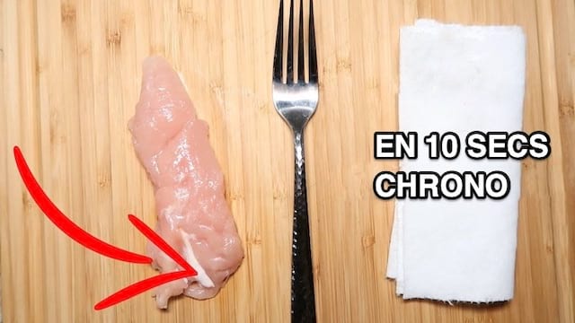 Comment Retirer le Tendon d'un Blanc de Poulet en 10 Secondes Chrono.