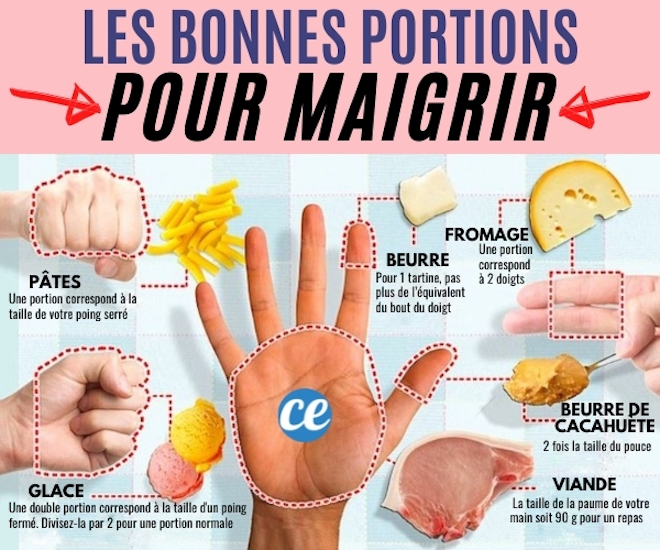 Voici les Bonnes Portions Alimentaires à Respecter Pour Maigrir.