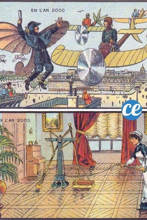 Des peintures d'artistes du 19e si&egrave;cle qui imaginent les inventions de l'an 2000