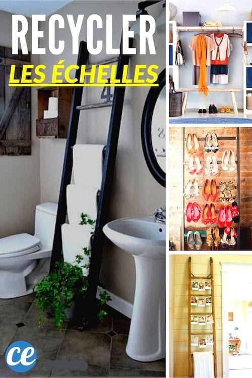 Des échelles recyclées en objet de déco ou en rangement pour les serviettes, les vêtements ou les chaussures