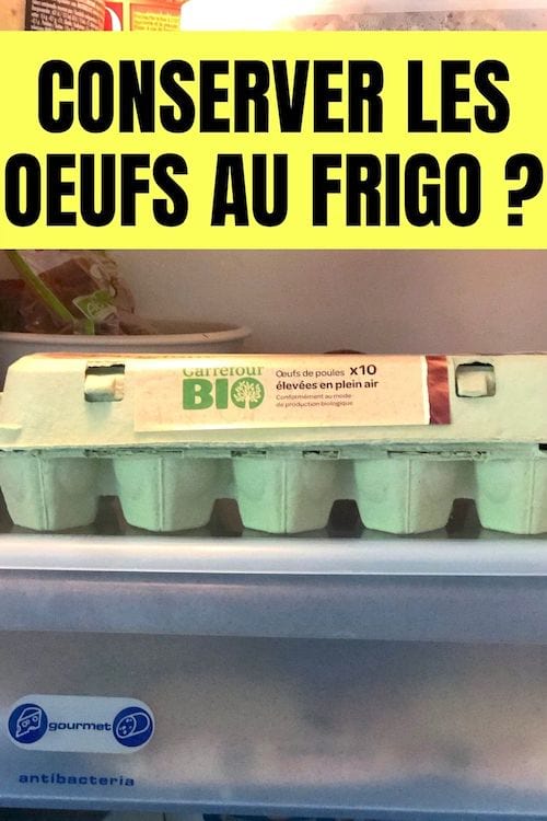 une boite de 10 oeufs bio conservés au frigo