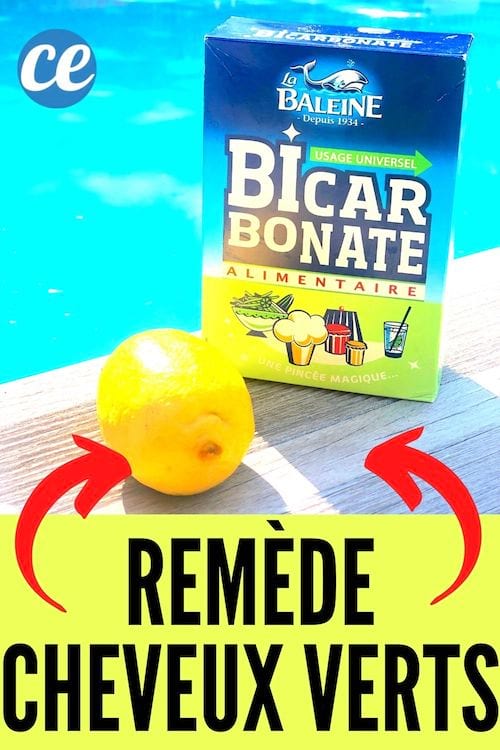 Du citron et du bicarbonate au bord d'une piscine contre les cheveux verts