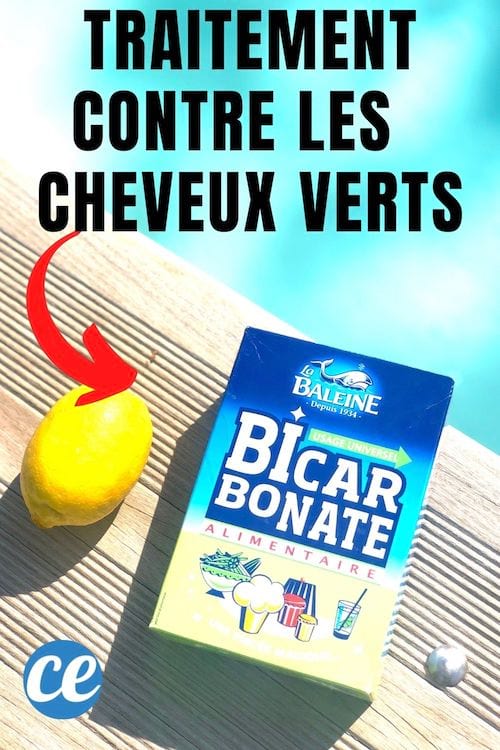 un citron et du bicarbonate au bord d'une piscine