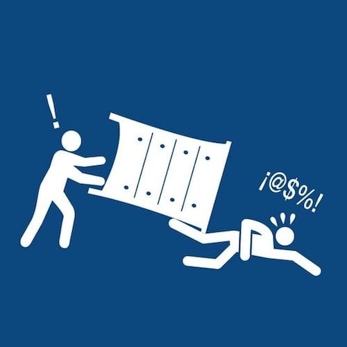 Photo de déménagement avec un peu d’humour