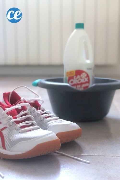 de la javel pour blanchir des baskets