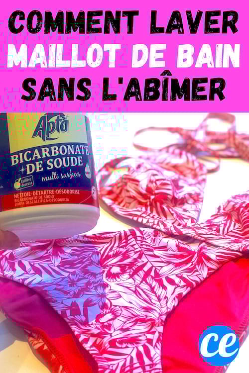 Du bicarbonate pour nettoyer et laver un maillot de bain rose
