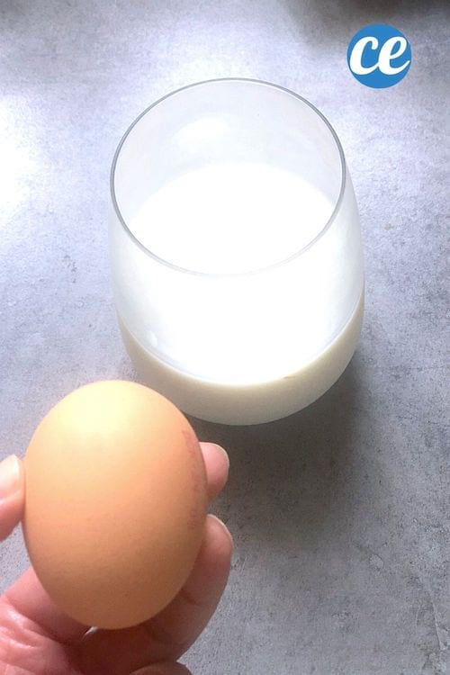 du lait et un oeuf pour faire un masque lisseur