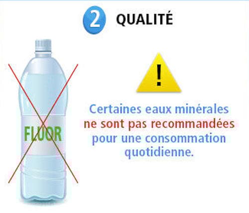 Les eaux minérales contiennent trop de fluor et de minéraux 