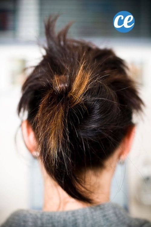 un chignon pour lisser les cheveux