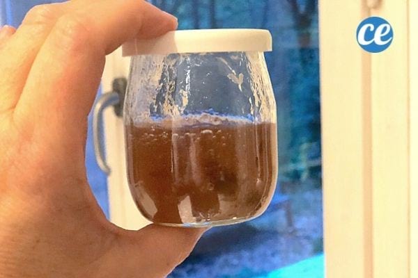 un petit pot de gel de lin fait maison