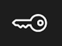 une clef comme symbole de machine à laver pour le verrouillage automatique