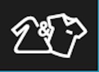 Une fiole et un t-shirt comme symbole de machine à laver pour le lavage du linge en coton et synthétique