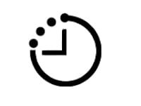 Symbole de machine à laver pour un programme avec retardateur