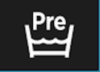 Symbole de machine à laver pour le prélavage