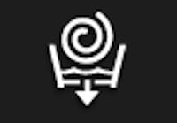 Symbole de machine à laver pour la vidange