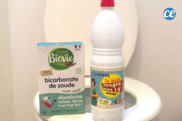 Du vinaigre blanc et du bicarbonate pour nettoyer la cuvette des WC