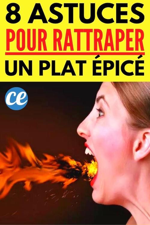 une femme qui a mangé un plat trop épicé et qui a la bouche en feu