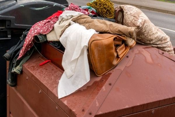 a recycling dump for clothes