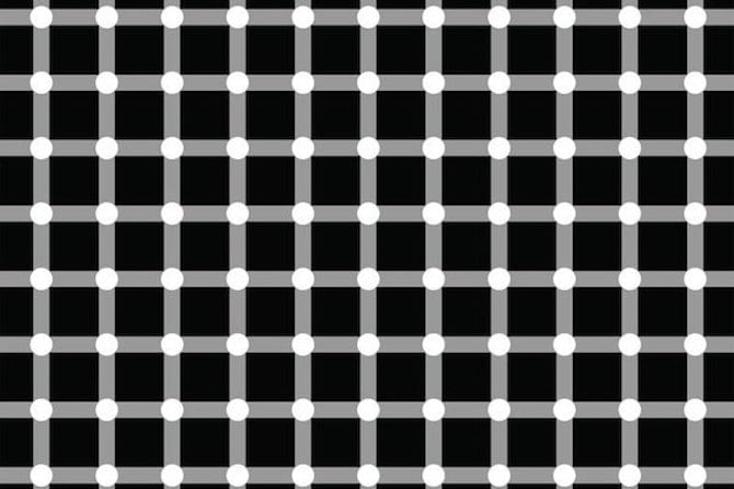 Combien de points noirs voyez-vous sur cette image ? Il n'y en a pas !