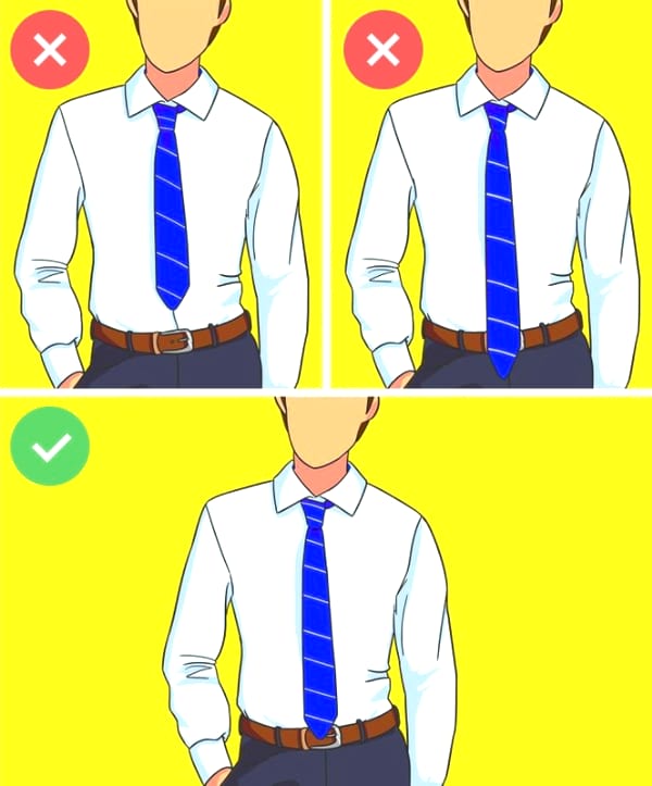 What is the correct length for a tie?