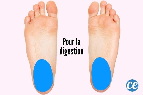 Massage the heel to fight digestion problems