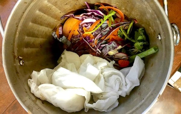 Du sopalin dans le compost pour le recycler