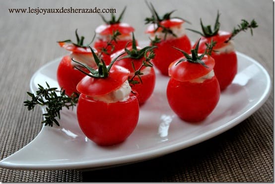 des tomates cerises farcies pour l'apéro