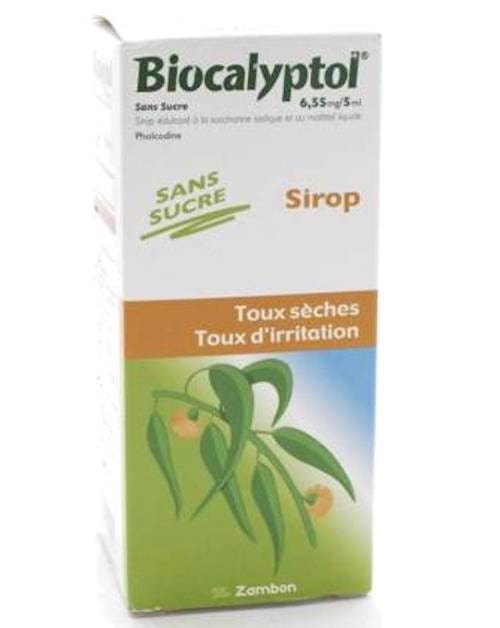 Boîte de Biocalyptol pour les toux sèches