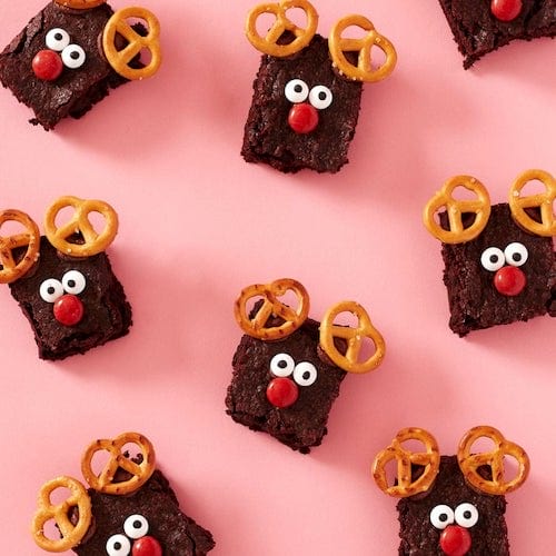 des brownies en forme de renne