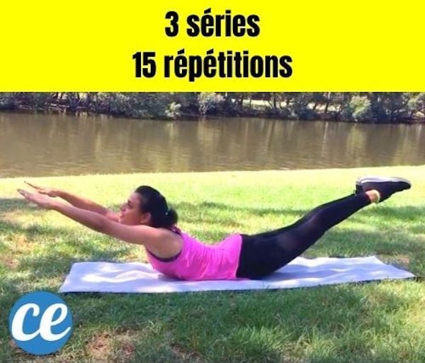 L'exercice Superman est une excellente façon de perdre la graisse du dos.