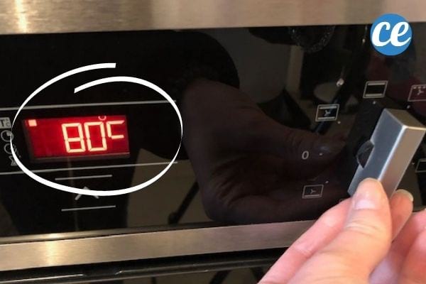 preheat the oven to 80°