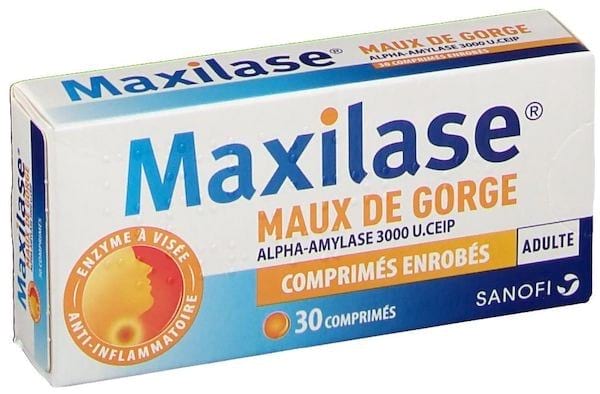Boîte de maxilase pour les maux de gorge